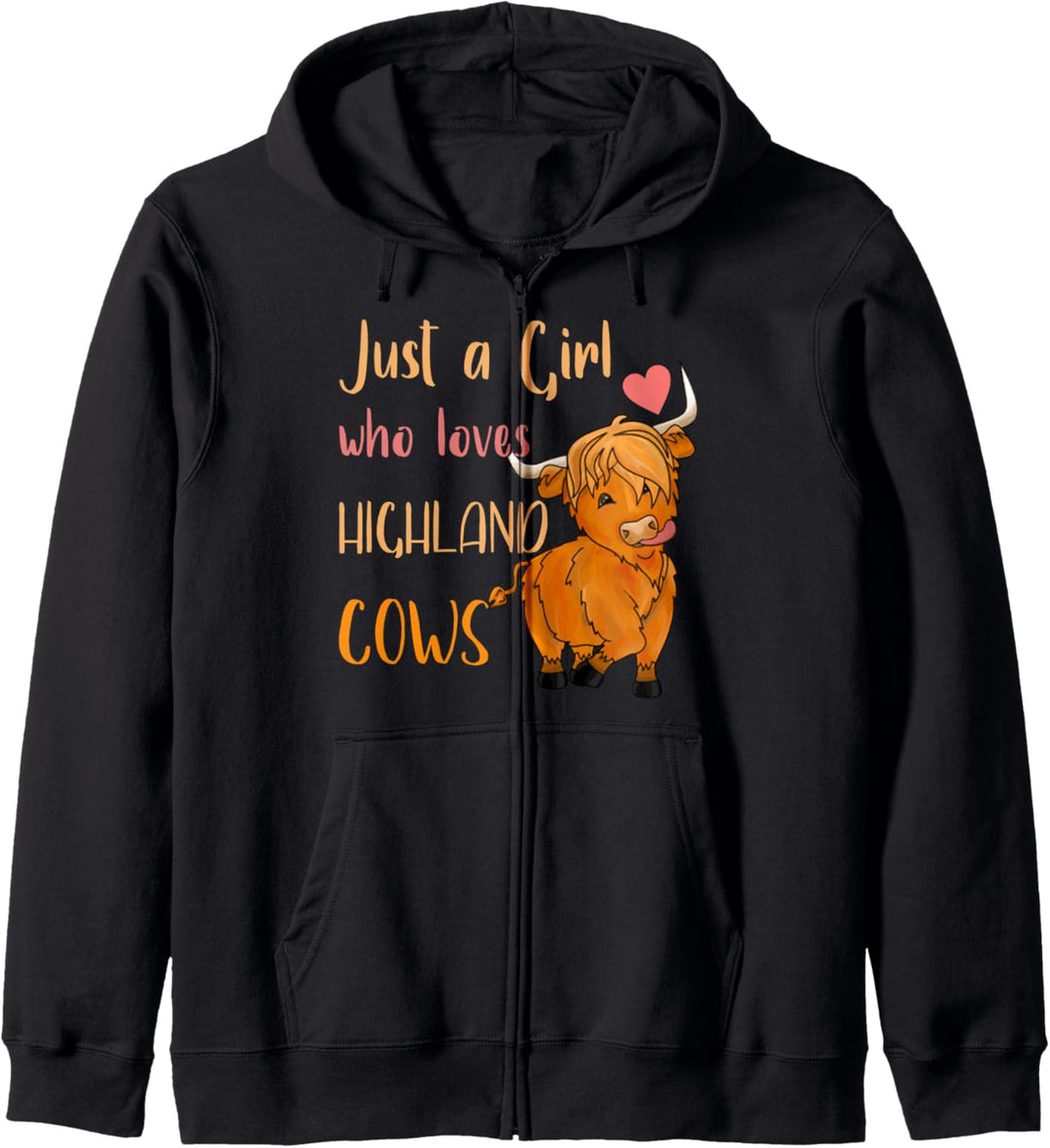 Lustige Hochlandkuh Just A Girl Who Loves Highland Cows Kapuzenjacke
