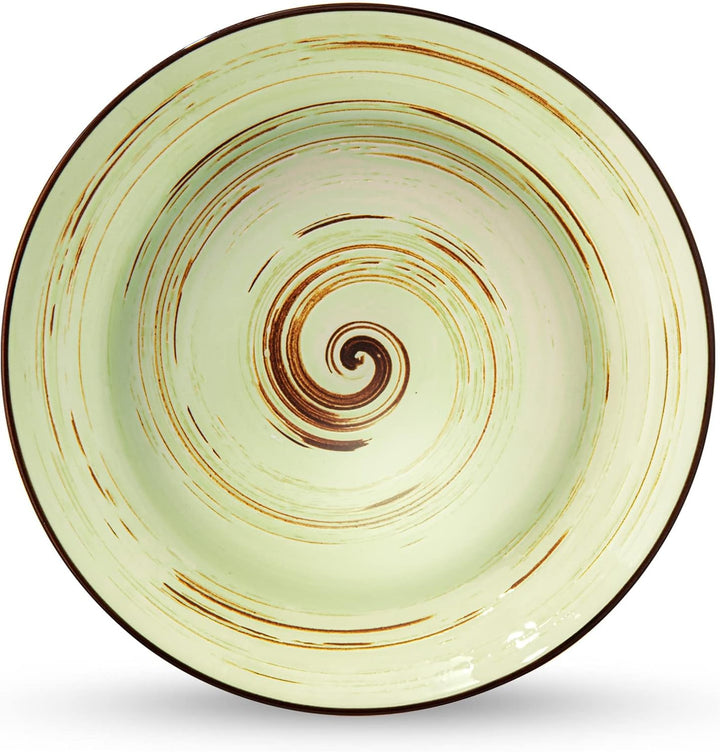Wilmax | SPIRAL tiefe Teller - 2 Stück | Elegant | Modern | Langlebig | Sicher | Glasiertes Porzella