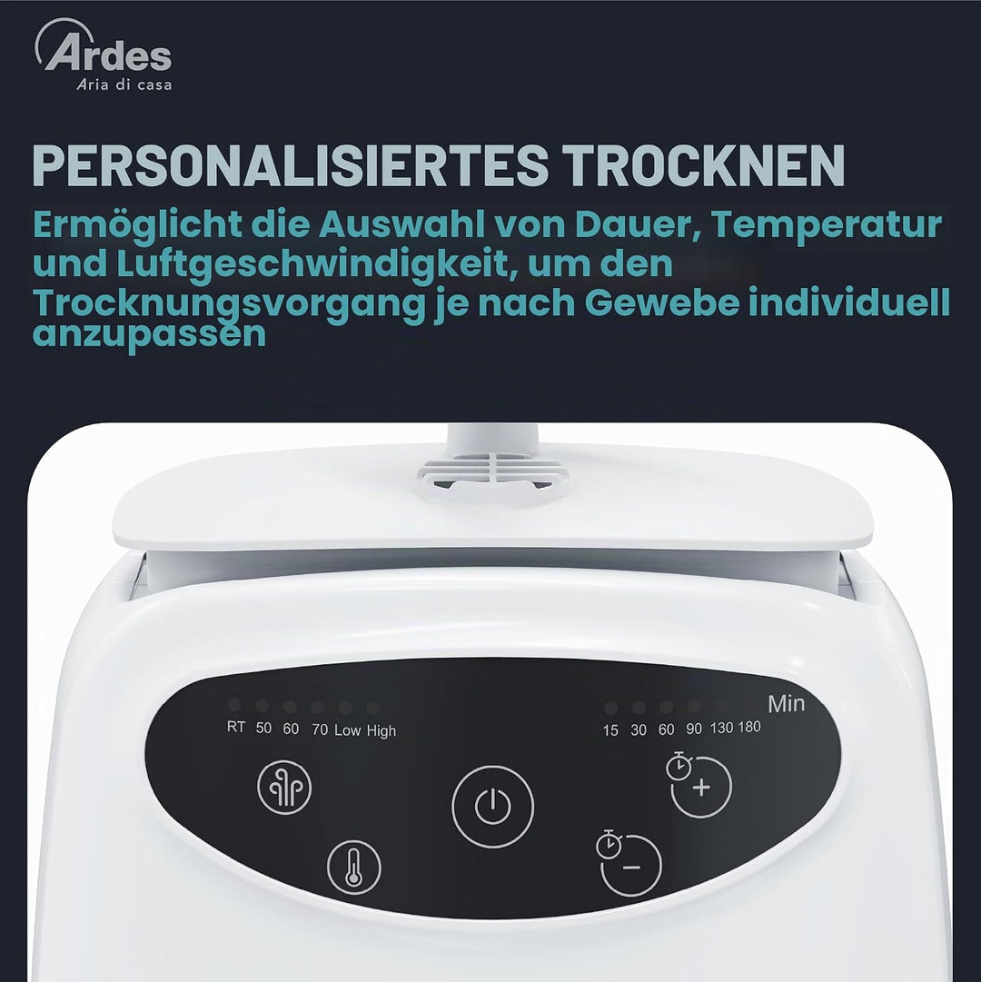 Ardes ARMST02D Automatischer Hemdenbügel BLOWY D Bügelpuppe zum Trocknen und Bügeln von T-Shirts, Bl