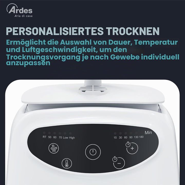 Ardes ARMST02D Automatischer Hemdenbügel BLOWY D Bügelpuppe zum Trocknen und Bügeln von T-Shirts, Bl