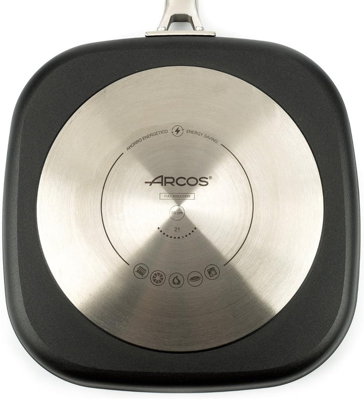 Arcos Serie Samoa | Antihaft-Grillpfanne 28x28 cm | Geschmiedetes Aluminium | Geeignet für jede Küch