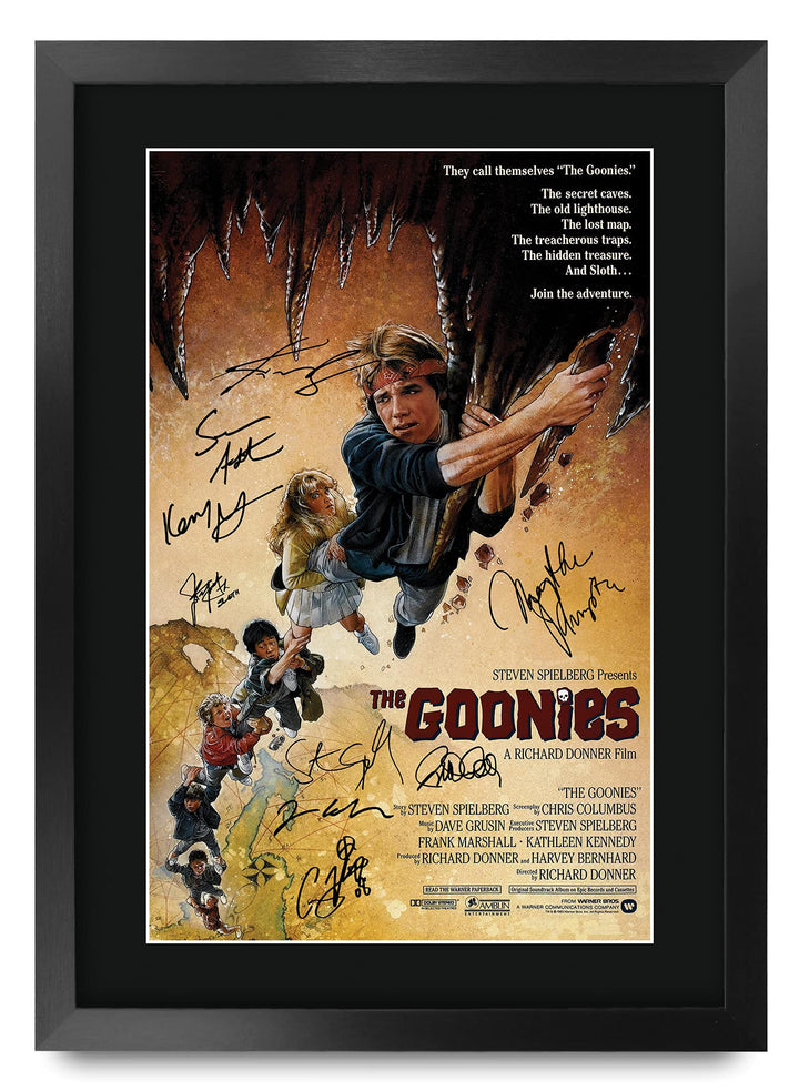 HWC Trading Goonies The Cast Geschenke Printed Poster Autogramm Bild für Film-Memorabilia Fans Signe