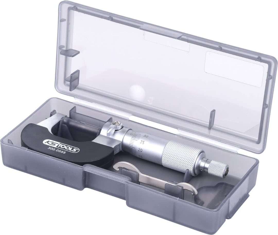 KS Tools 300.0555 Bügelmessschraube, 0-25mm 0-25 mm, 0-25 mm
