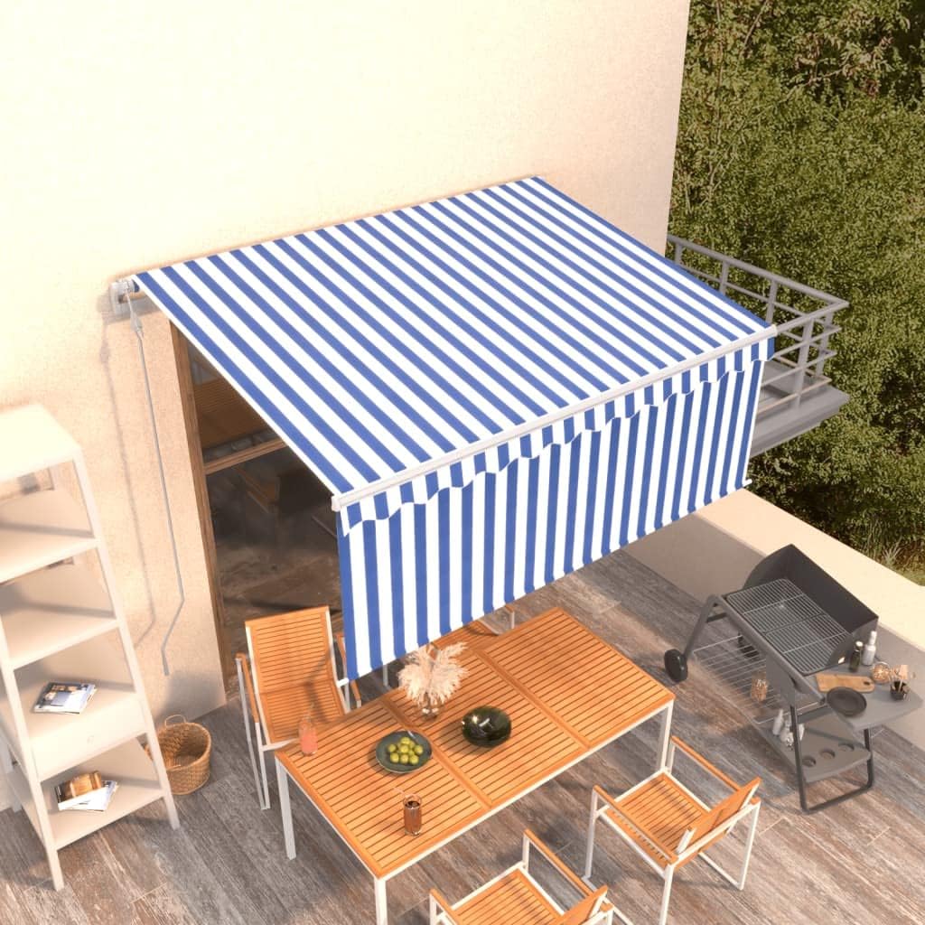vidaXL Gelenkarmmarkise Automatisch mit Jalousie Markise Sonnenmarkise Balkonmarkise Sonnenschutz Si