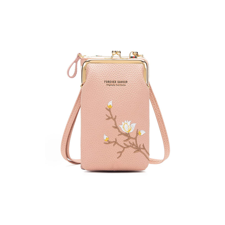 PORRASSO Mode Handy Umhängetasche Damen Handytasche Mini Geldbörse Crossbody Bag mit Kartensteckplat