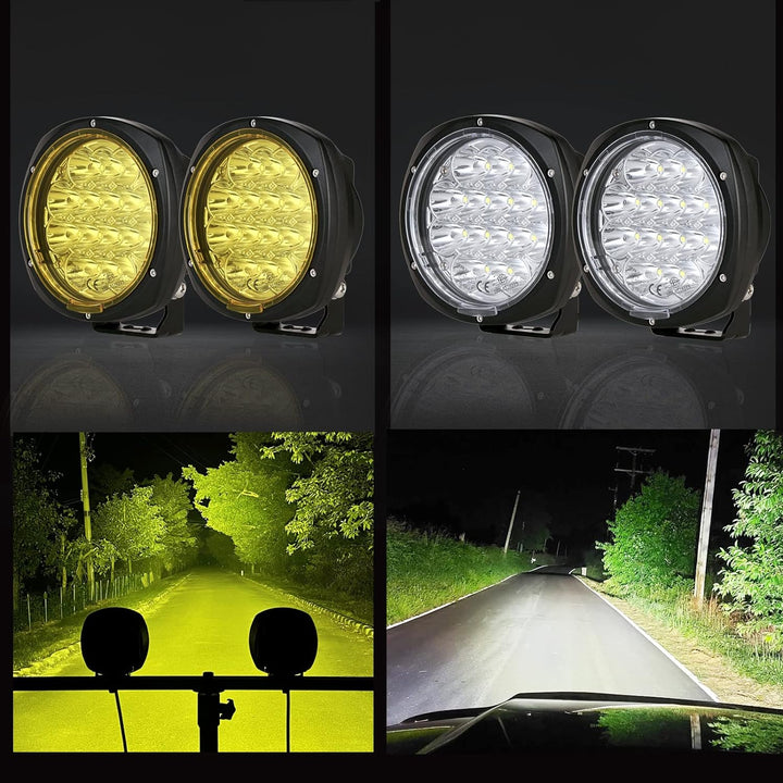 BIGLION.X Arbeitsscheinwerfer, 2Pcs 160W Arbeitsscheinwerfer Rund Off Road Lights Scheinwerfer Wasse