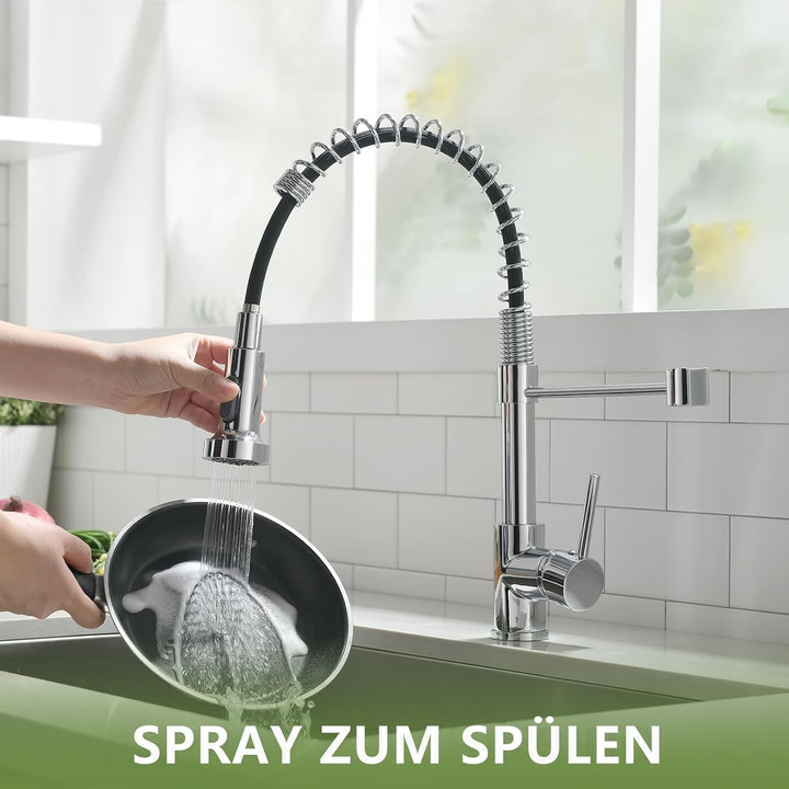 AIMADI Niederdruck Wasserhahn Küche Küchenarmatur Mischbatterie 360° Drehbar Niederdruckarmatur Küch