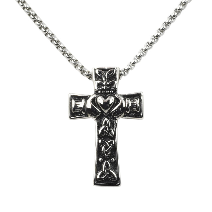 Hanessa Personalisierte Kette mit Gravur Edelstahl 60 cm mit Anhänger Kreuz in silber - Personalisie