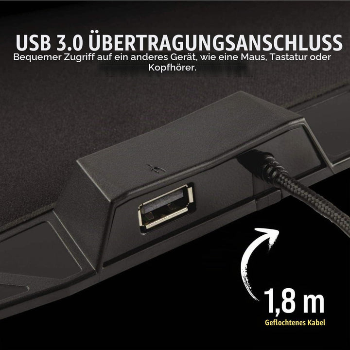 Corsair MM800C Polaris RGB Gaming Mauspad (Medium, RGB 15 Zonen Beleuchtung, Stoffoberfläche) schwar