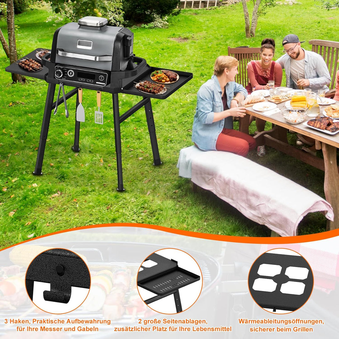 Grillständer für Ninja Woodfire Aussenofen Serie und Grillständer, Beweglicher Ständer zum Ninja Woo