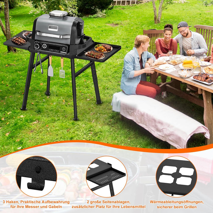 Grillständer für Ninja Woodfire Aussenofen Serie und Grillständer, Beweglicher Ständer zum Ninja Woo
