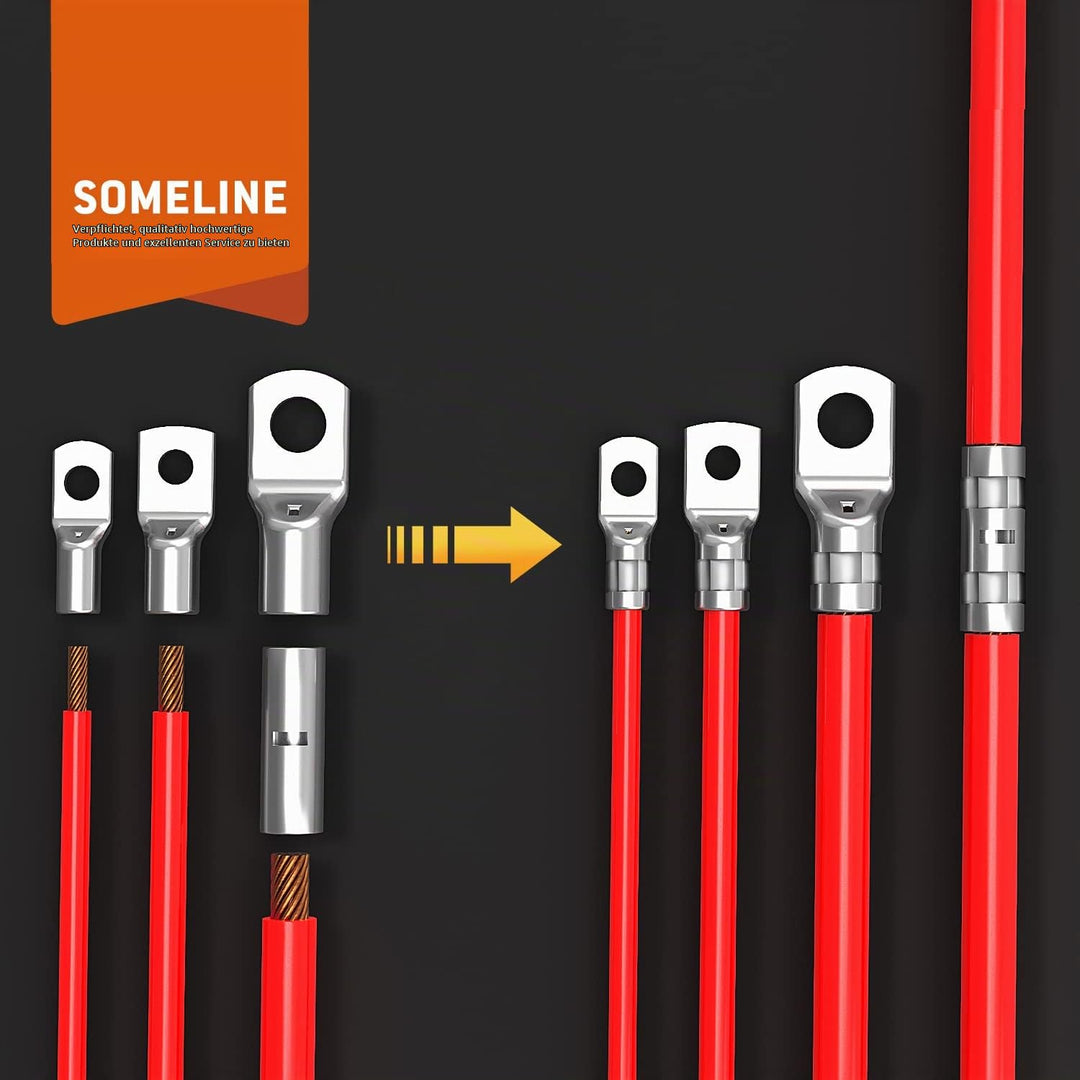 SOMELINE Rohrkabelschuh-Kits der T-Serie - Ringkabelschuhe - Kabelschuhe - Batteriekabelschuh - Quet