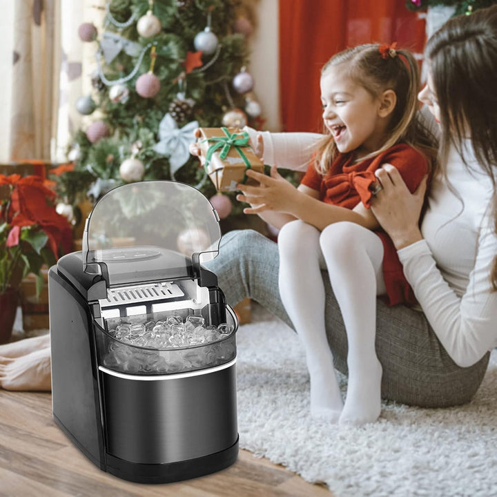Eiswürfelmaschine Testsieger 12KG Eiswürfelbereiter Ice Maker 6 min Produktionszeit Ice Cube Maker,