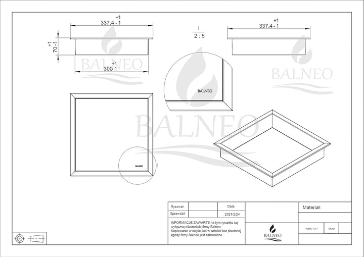 Balneo WALL-BOX ONE Black Edelstahl wandnische dusche Duschnische, wasserdicht, flexibler Nischenein