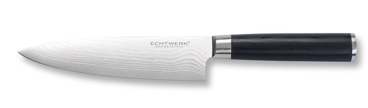 ECHTWERK Damastmesser Küchenmesser Kochmesser, gebogene scharfe Klinge für präzise Schnitte von Flei