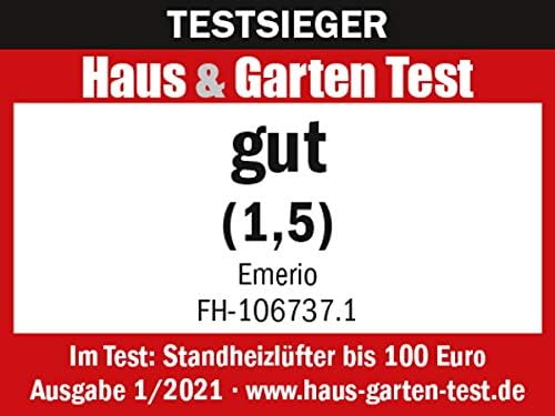 Emerio FH-106737.2, Note 1.5, kleiner kompakter portabler Heizlüfter für 20 m², 2 Heizleistungen + V