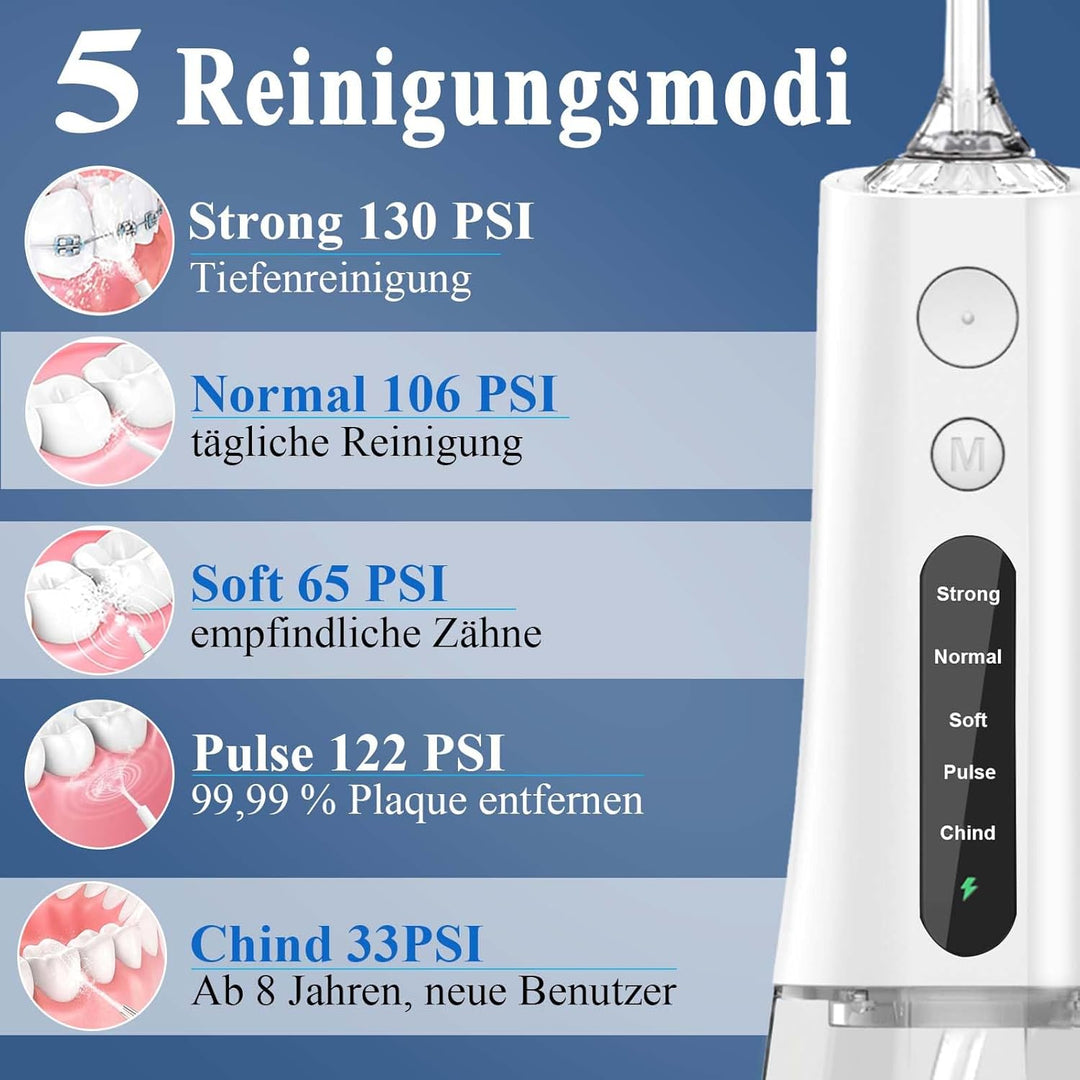 SURFOU Munddusche Kabellos Water Flosser for Teeth, Elektrische Wasserflosser für Zähne Oral Irrigat