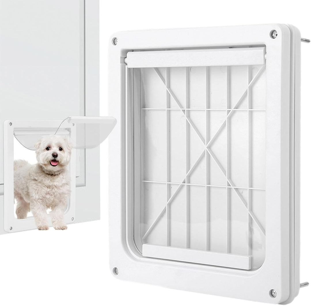 Hundetür für grosse Hunde | Wetterfeste Türen – leichte Hundetür mit transparenter Klappe Haustiersi