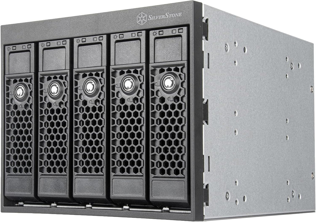 Silverstone SST-FS305-E - Hot-Swapping-Adapterkäfig SAS-12G/SATA-6-Gbit/s, DREI-5,25-Zoll-Einschübe-