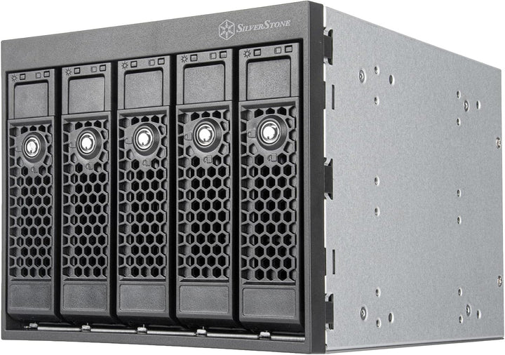 Silverstone SST-FS305-E - Hot-Swapping-Adapterkäfig SAS-12G/SATA-6-Gbit/s, DREI-5,25-Zoll-Einschübe-