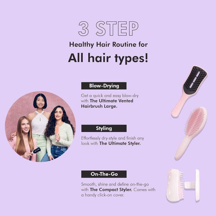 Tangle Teezer Compact Styler Entwirrungsbürste Smashed, rosa Holo, rosa Holo