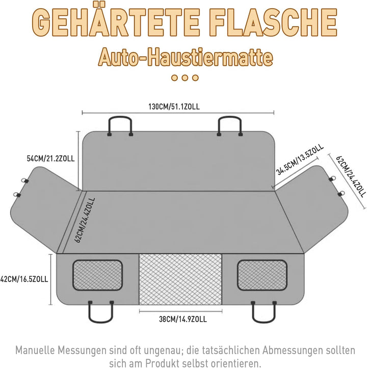 Hundedecke Auto Rückbank 130x154CM, wasserdichte Auto Hundedecke 600D Oxford Stoff mit Rutschfester