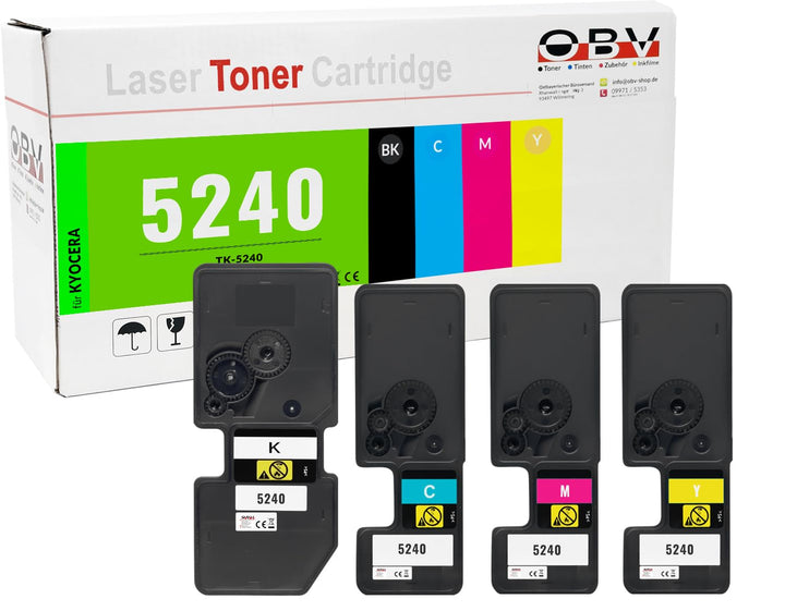 OBV 4X kompatibler Toner als Ersatz für Kyocera TK-5240 für Kyocera ECOSYS M5526cdn M5526cdw P5026cd