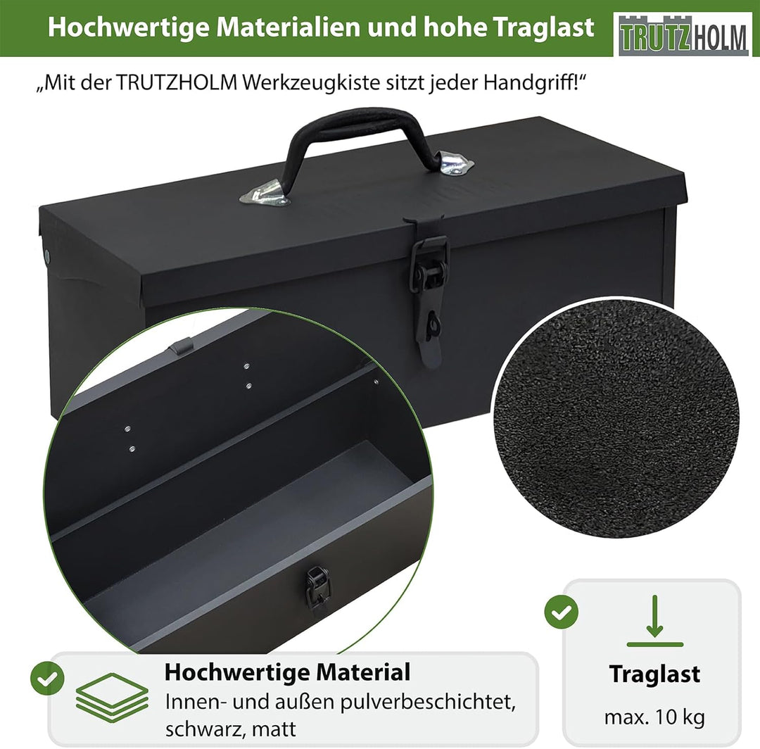 TRUTZHOLM Werkzeugkiste verschiedene Fachanzahl aus Stahl, klappbare Tragegriffe, universell einsetz