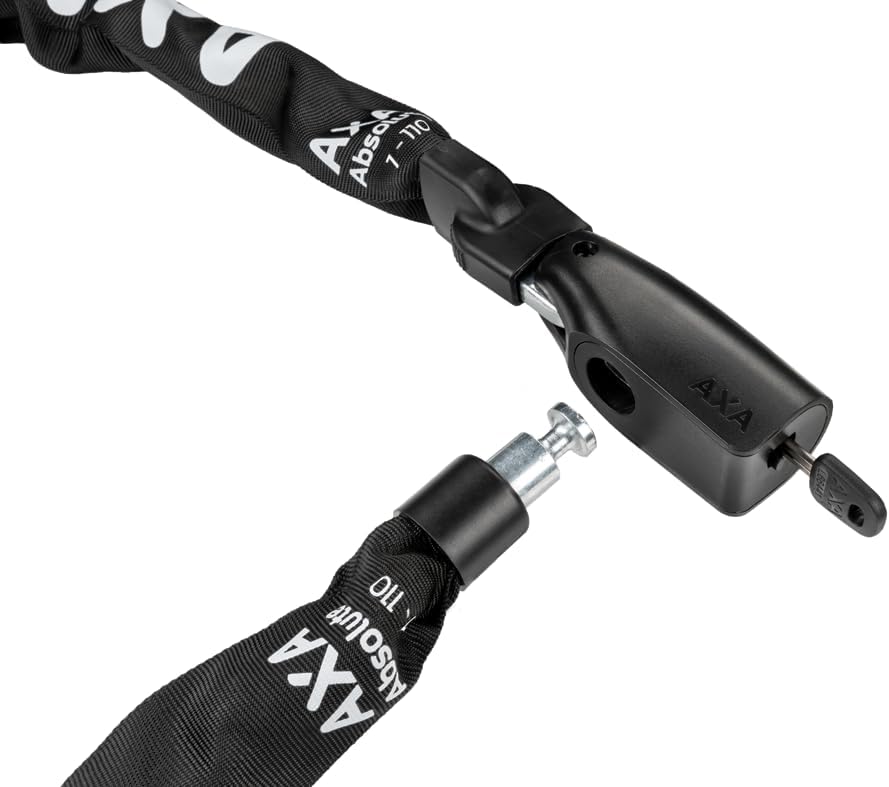 AXA Absolute 7-110 Kettenschloss – Länge 110 cm – Sicherheitsstufe 7 – Stahlglieder 7 mm – Extra lan
