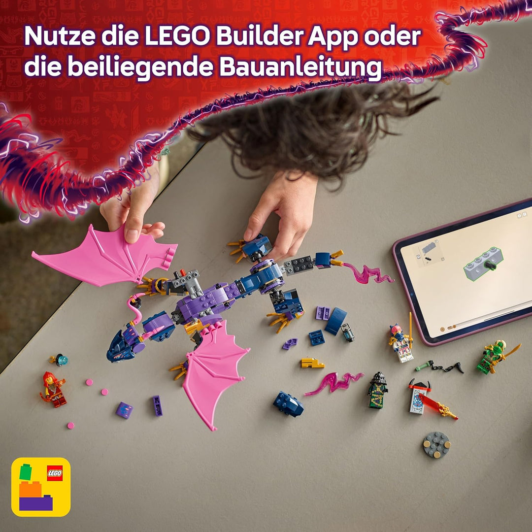 LEGO NINJAGO Rontu der Meisterdrache -Bewegliche Drachen-Figur mit Shootern - 4 Minifiguren, inkl. L