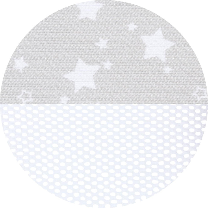 babybay Nestchen Mesh-Piqué passend für Modell Maxi, Boxspring und Comfort, perlgrau Sterne weiss pa