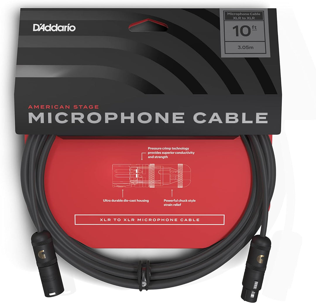 Planet Waves PW-AMSM-10 American Stage Mikrofonkabel 3m 3 Meter / 10 Fuss, 3 Meter / 10 Fuss