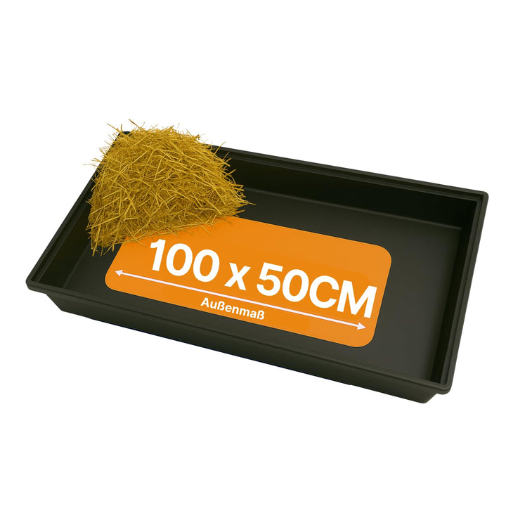 Kunststoff Wanne - Kotwanne - Kunststoff Schale - 100 x 50 cm - 50 l - Allzweckwanne - Pflanzwanne