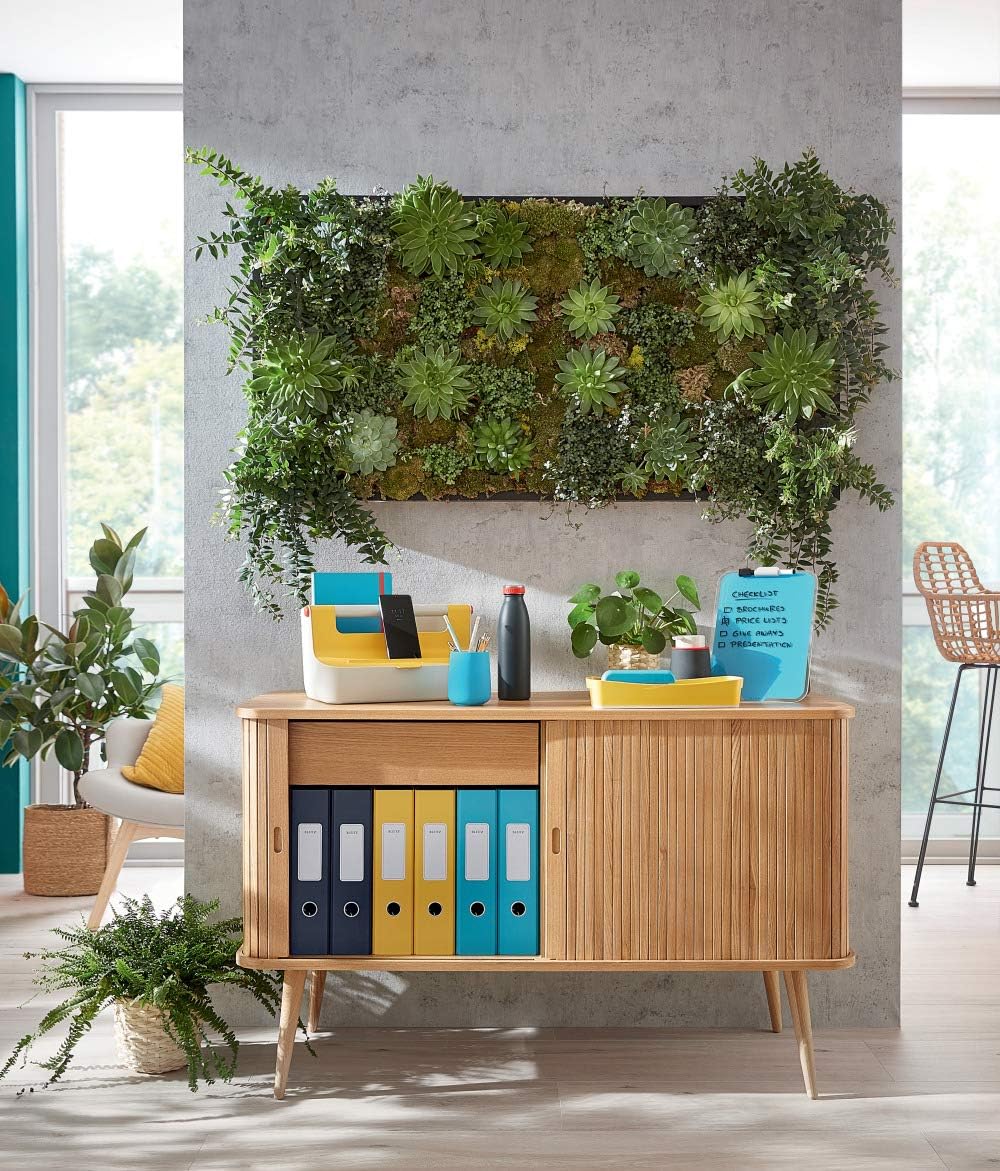 Leitz MyBox kleine Aufbewahrungsbox mit Deckel und Aufbewahrungsschale mit Griff, Warmes Gelb, Cosy-