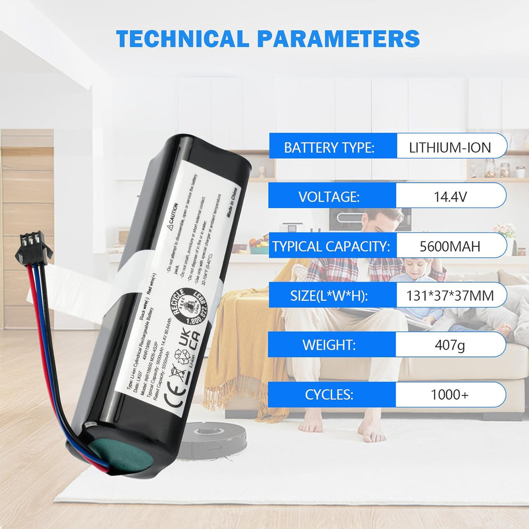 5600 mAh Li-Ionen-Akku für Airrobo T20+ T10+ T9 Honiture Q6 Q6 Pro Q6 SE Arnagar S8 S8 Pro, Zoozee Z