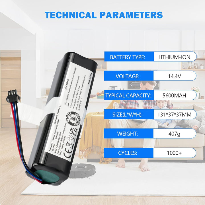 5600 mAh Li-Ionen-Akku für Airrobo T20+ T10+ T9 Honiture Q6 Q6 Pro Q6 SE Arnagar S8 S8 Pro, Zoozee Z