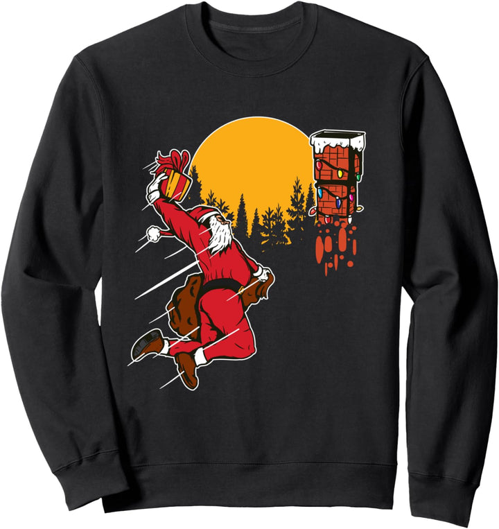 Weihnachtsmann Basketball - Weihnachts Sport Geschenk Sweatshirt
