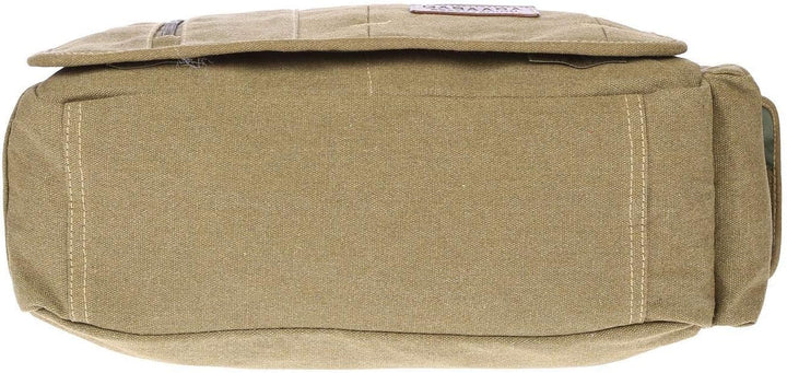 Christian Wippermann grosse XL Herren Damen Tasche Umhängetasche Canvas Messenger Bag Grün, Grün