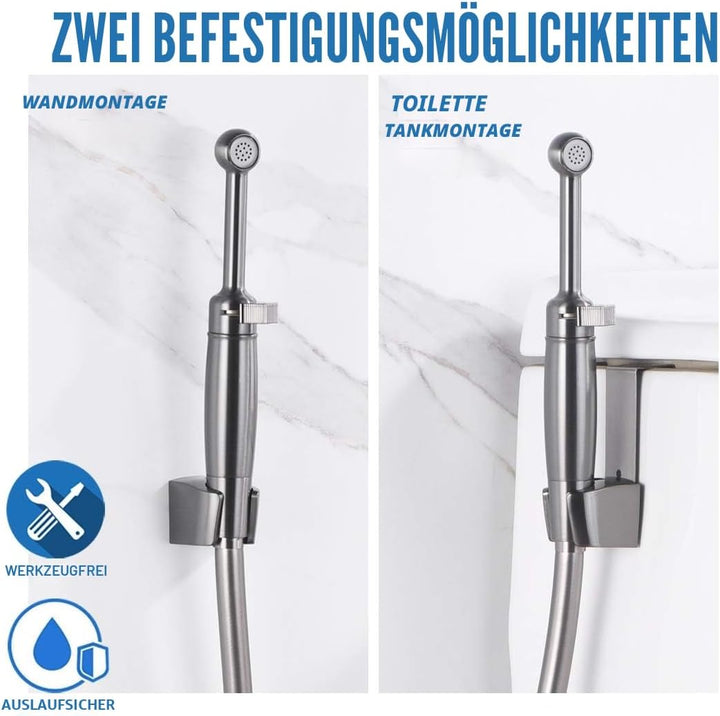 Bidet Handbrause Set SonTiy Toilette Bad Bidet Aufsatz Waschen Duschkopf mit Einstellbarem Druck &Ha