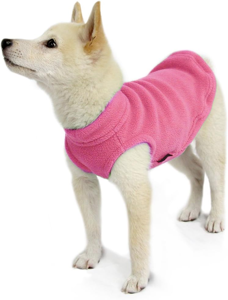 Gooby - Stretch Fleece Weste Pullover Fleece Weste Jacke Pullover für Hunde Rosa Medium rose Medium