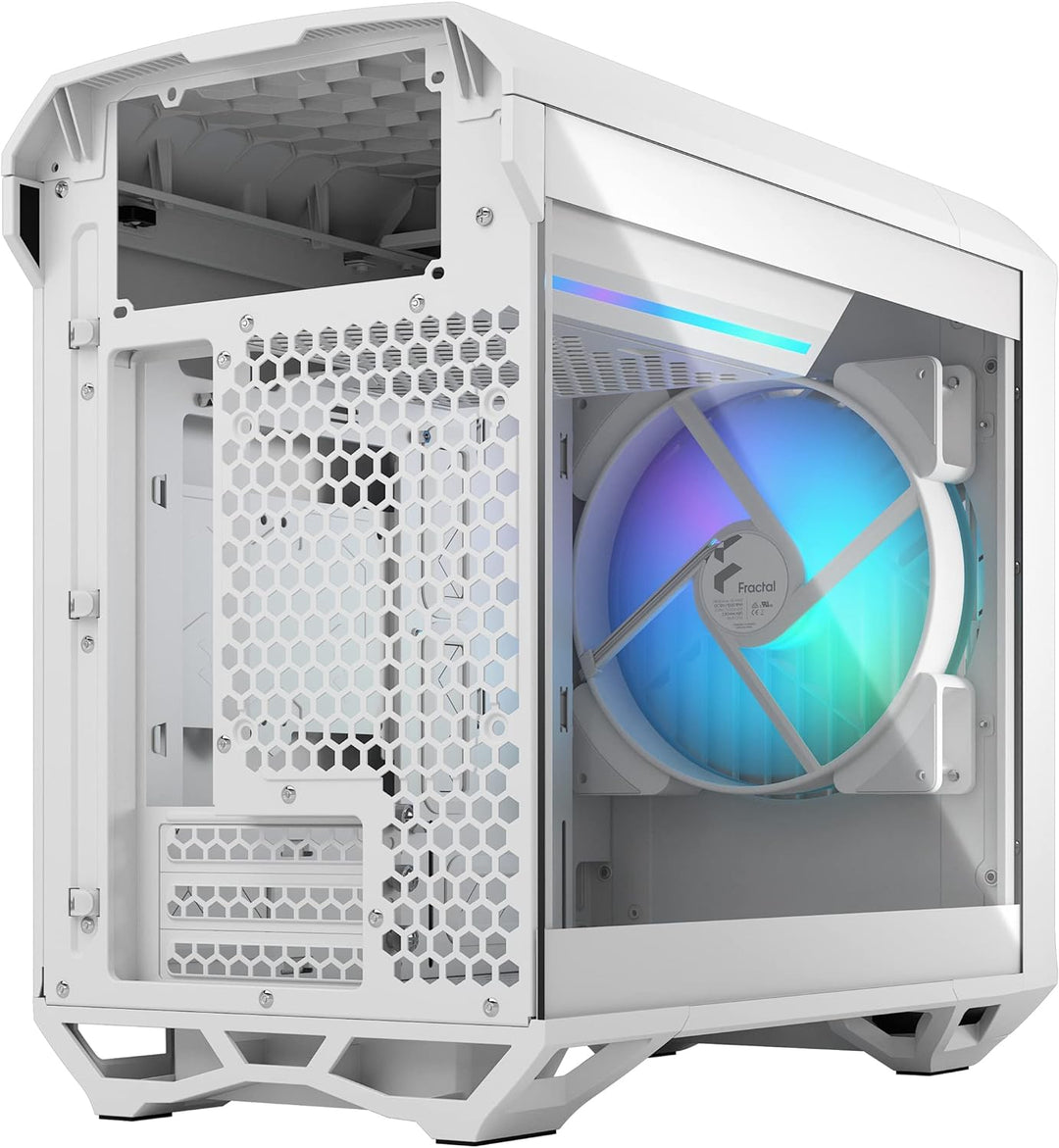 Fractal Design Torrent RGB White E-ATX Tempered Glass Window High-Airflow Mid Tower Computer Case, R