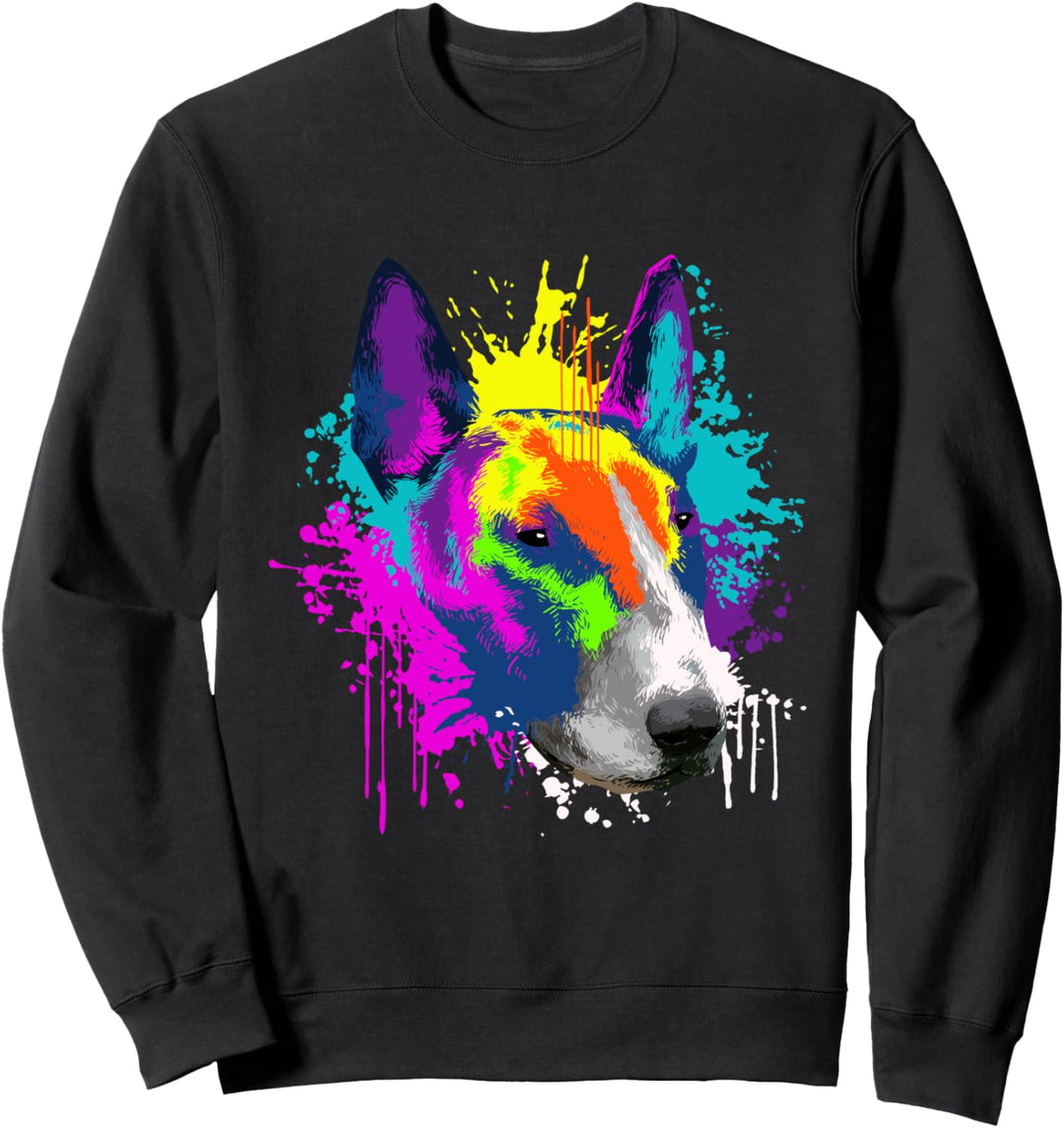 Splash Art Bullterrier Hundehalter Geschenkidee Hunde Sweatshirt