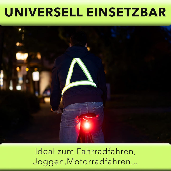 AVANA Reflektorweste Reflektierende Sicherheitsweste Einstellbar Warnweste Leicht Hohe Sichtbarkeit