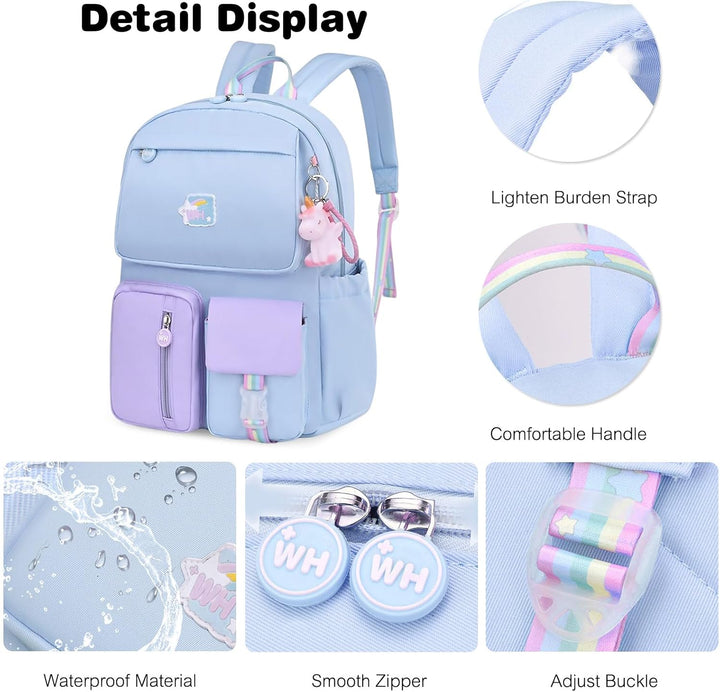 FANDARE Kinderrucksack Schulranzen Schultaschen Jungen Mädchen Schulrucksack Kinder Schultasche für