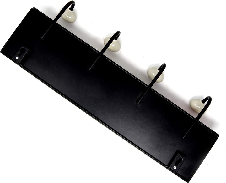 Lashuma USA Blechschild Kleider Hakenleiste, 4er Wandgarderobe 40x15,5 cm, Wohnzimmer Wandhaken Retr