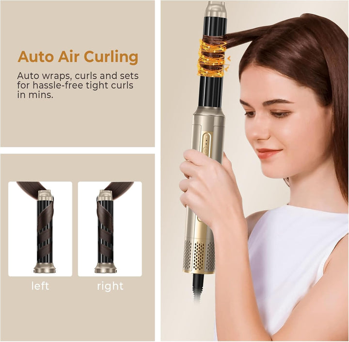 Hair Styler Set 6 In 1 Hairstyler, Airstyler mit 110000 U/MIN Warmluftbürste, Rundbürstenföhn, Haart