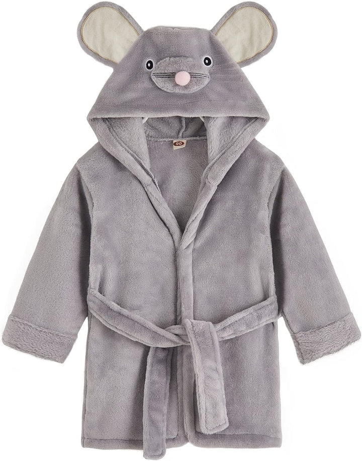 TEDD Jungen Bademäntel Unisex Kinder Morgenmantel Kapuze Nachtwäsche Robe Taillengürtel Bademantel P