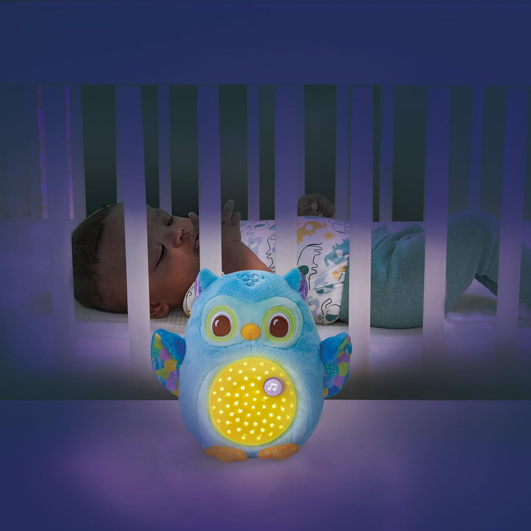 Vtech Baby Leuchtende Plüscheule – Plüschige Beruhigungshilfe mit Nachtlicht, 3 gesungenen Liedern u