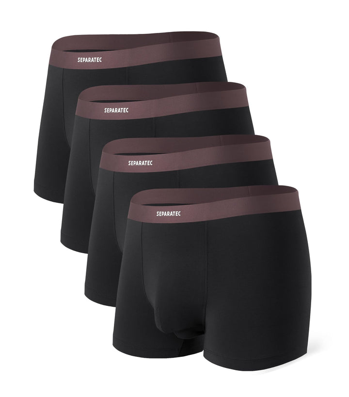 Separatec Herren Boxershorts 4er Pack Doppelbeutel Dual Pouch, Bambus Unterhosen Männer, Stretcken H