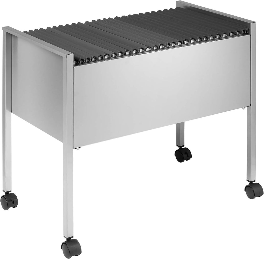 Durable Eco Hängemappenwagen 80 A4, silber, aus kratzfestem Stahl, 655 x 592 x 368 mm, 309523 Offen